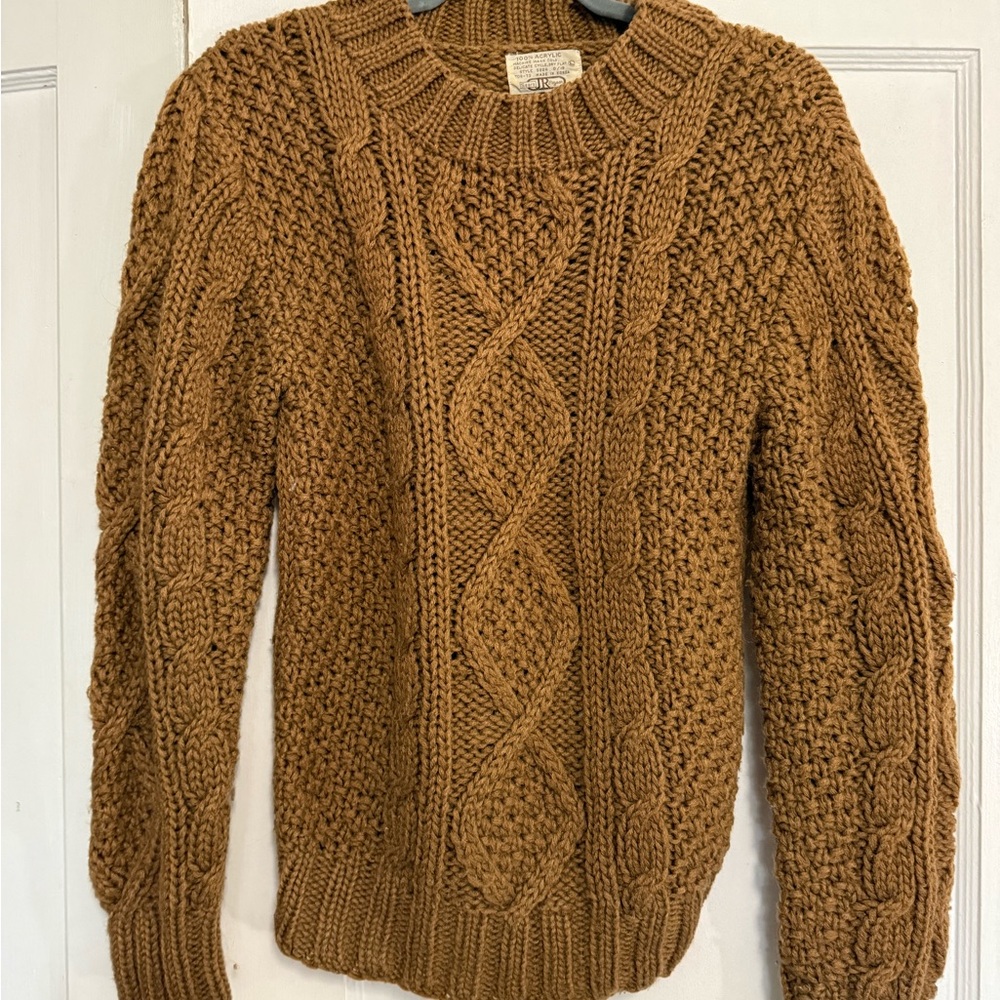 Vintage Sears Cable Knit Brown Sweater